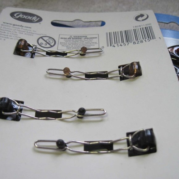 4 Goody 2002 Plastic Oval Hair Barette Clips 1 1/2" Secure Metal Stay Tight Back - Picture 6 of 8